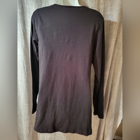 Voleuz Soft Large wood Button Cardigan Top Women's Size s overfit cotton - Picture 5 of 9